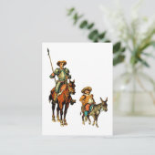Don Quixote und Sancho Panza Postkarte (Stehend Vorderseite)