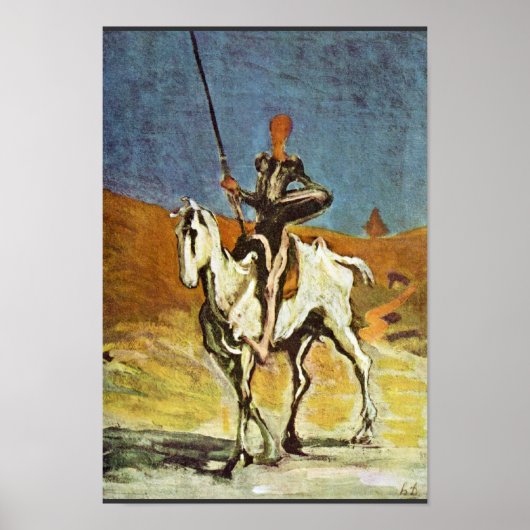 Don Quixote und Sancho Panza von Daumier Honoré (B Poster (Vorne)