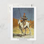 Don Quixote und Sancho Panza von Honore Daumier Postkarte (Vorne/Hinten)