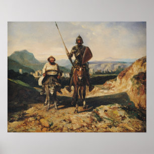 Don Quixote und Sancho Poster