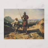 Don Quixote und Sancho Postkarte (Vorderseite)