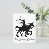 Don Quixote y Rocinante Postkarte (Stehend Vorderseite)