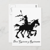 Don Quixote y Rocinante Postkarte (Vorne/Hinten)