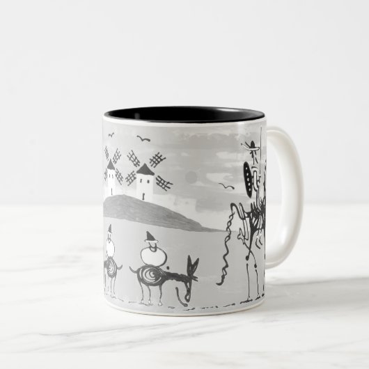 Don Quixote, zwei Tasse (VorderseiteRechts)