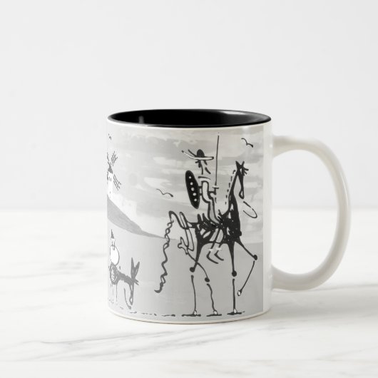 Don Quixote, zwei Tasse (Rechts)