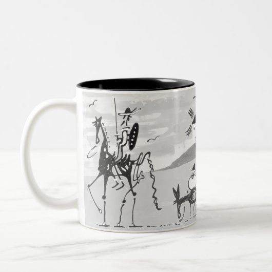 Don Quixote, zwei Tasse (Links)