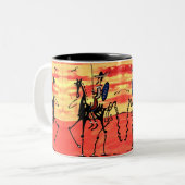 Don Quixote, zwei Tasse (Vorderseite Links)