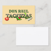 Don Raul Taquizas Visitenkarte (Vorne/Hinten)