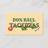 Don Raul Taquizas Visitenkarte (Vorderseite)