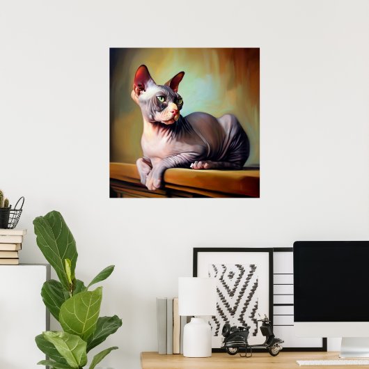 Don Sphynx Cat Poster (Heimbüro)