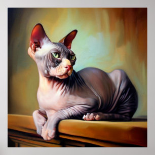 Don Sphynx Cat Poster