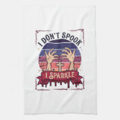 Don Spook Sparkle Zombie Hände Halloween Blut_1 Geschirrtuch (Vertikal)