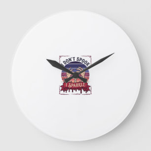 Don Spook Sparkle Zombie Hände Halloween Blut_1 Große Wanduhr