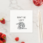Don’t Be Lazy Yoga Cat Serviette (Beispiel)