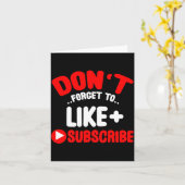 Don’t Forget To Like And Subscribe Social Media In Karte (Gelbe Blume)