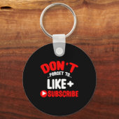 Don’t Forget To Like And Subscribe Social Media In Schlüsselanhänger (Vorderseite)
