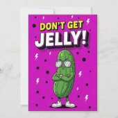 Don’t Get Jelly bold quirky cucumber pickle gift Dankeskarte (Vorderseite)