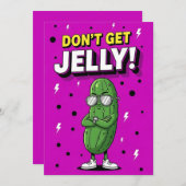 Don’t Get Jelly bold quirky cucumber pickle gift Dankeskarte (Vorne/Hinten)