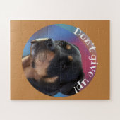 Don’t Give Up Rottweiler Classic Round Puzzle (Horizontal)