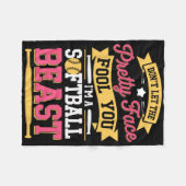 Don’t Let The Pretty Face Fool You I’m A Softll Be Fleecedecke (Vorderseite (Horizontal))