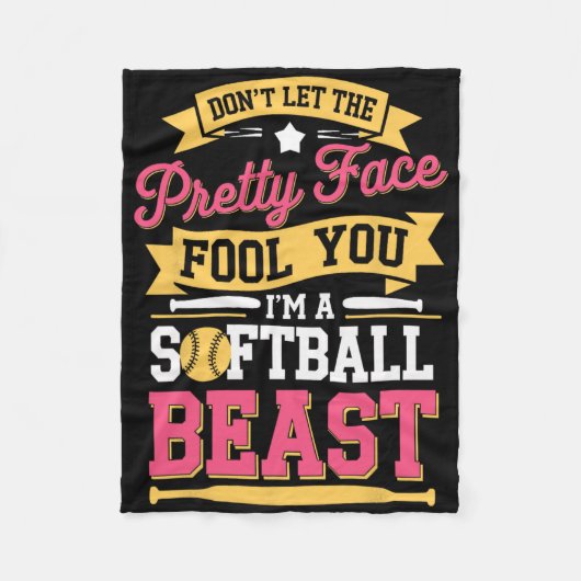 Don’t Let The Pretty Face Fool You I’m A Softll Be Fleecedecke (Vorderseite)