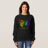 Don t Let Your Story End Semicolon Butterfly Menta Sweatshirt (Vorne ganz)