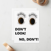 Don’t Look Notecard Mitteilungskarte (Vorderseite/Rückseite Beispiel)