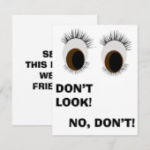 Don’t Look Notecard Mitteilungskarte (Vorne/Hinten)