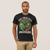 Don’t Mess With Dinkasaurus Dinosaur Picklebll T-Shirt (Vorne ganz)
