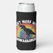 Don’t Mess With Dinkasaurus Pickleball Selters Dosenkühler (Seltzer Rückseite)