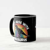 Don’t Mess With Dinkasaurus Pickleball Tasse (Vorderseite Links)