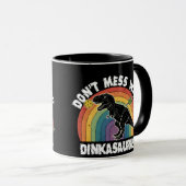 Don’t Mess With Dinkasaurus Pickleball Tasse (VorderseiteRechts)