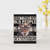 Don´t Off Old People Funny Birthday Dog Graphic Fo Karte (Gelbe Blume)