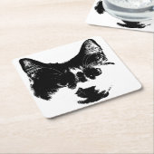 Don’t Spill It – Ink Cat Rechteckiger Pappuntersetzer (angewinkelt)