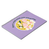 Don’t Stop Until You Are Proud Motivational Quote Notizblock (Linke Seite)