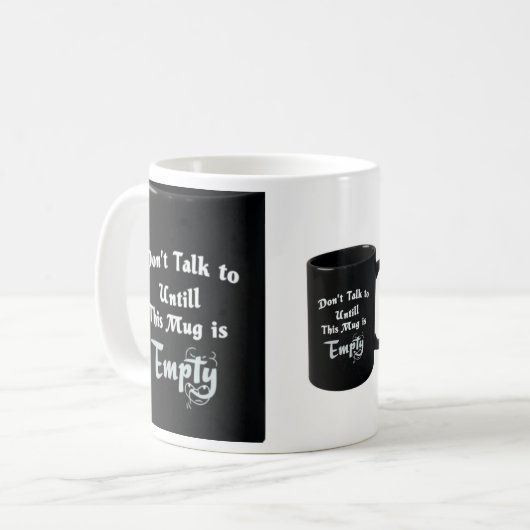 Don’t Talk to Me Mug – Sarcastic Coffee Cup Kaffeetasse (Vorderseite Links)