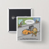 Don’t Talk To Strangers Funny Button (Vorne & Hinten)
