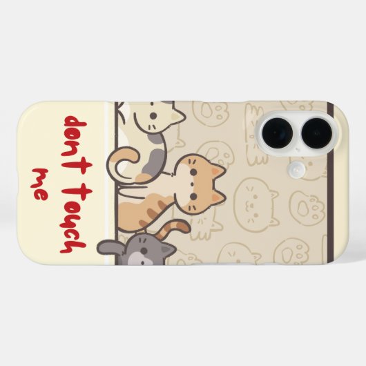 Don’t Touch Me Cat Phone Case | Cute & Sassy Cat (Rückseite (Horizontal))