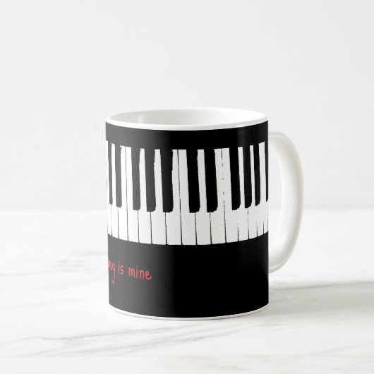 Don’t touch – piano keys design kaffeetasse (VorderseiteRechts)