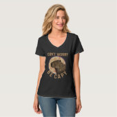 Don t Worry Be Capy Capybara  Quote Animal T-Shirt (Vorderseite Vollansicht)