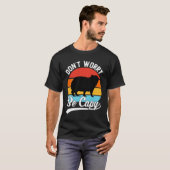 Don’t Worry Be Capy – Funny Retro Capybara Design T-Shirt (Vorne ganz)