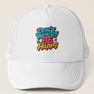 Don’t Worry Be Happy Graffiti-Mütze Truckerkappe