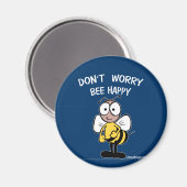 Don’t Worry Bee Happy Magnet (Vorderseite/Rückseite)