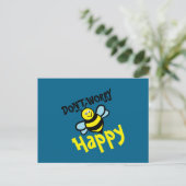 Don’t Worry Bee Happy Postkarte (Stehend Vorderseite)