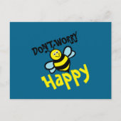Don’t Worry Bee Happy Postkarte (Vorderseite)