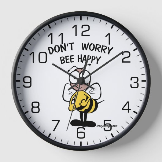 Don’t Worry Bee Happy Uhr (Vorderseite)