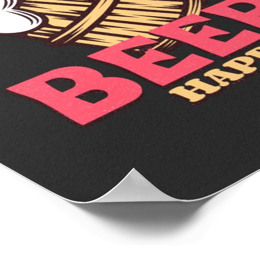 Don’t Worry Beer Happy Poster (Ecke)