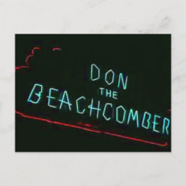 Don the Beachcomber, Vintager Chicago Neon Post Ca Postkarte