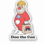 Don the con — Anti-Trump-Design - - Politisch -.p Aufkleber (Vorderseite)