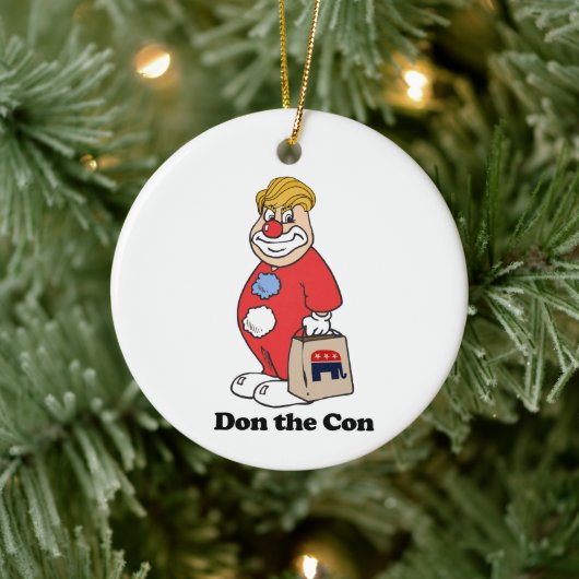 Don the con — Anti-Trump-Design - - Politisch -.p Keramik Ornament (Baum)